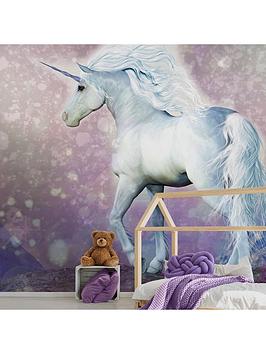 Product photograph of Art For The Home Magical Unicorn Wall Mural from very.co.uk