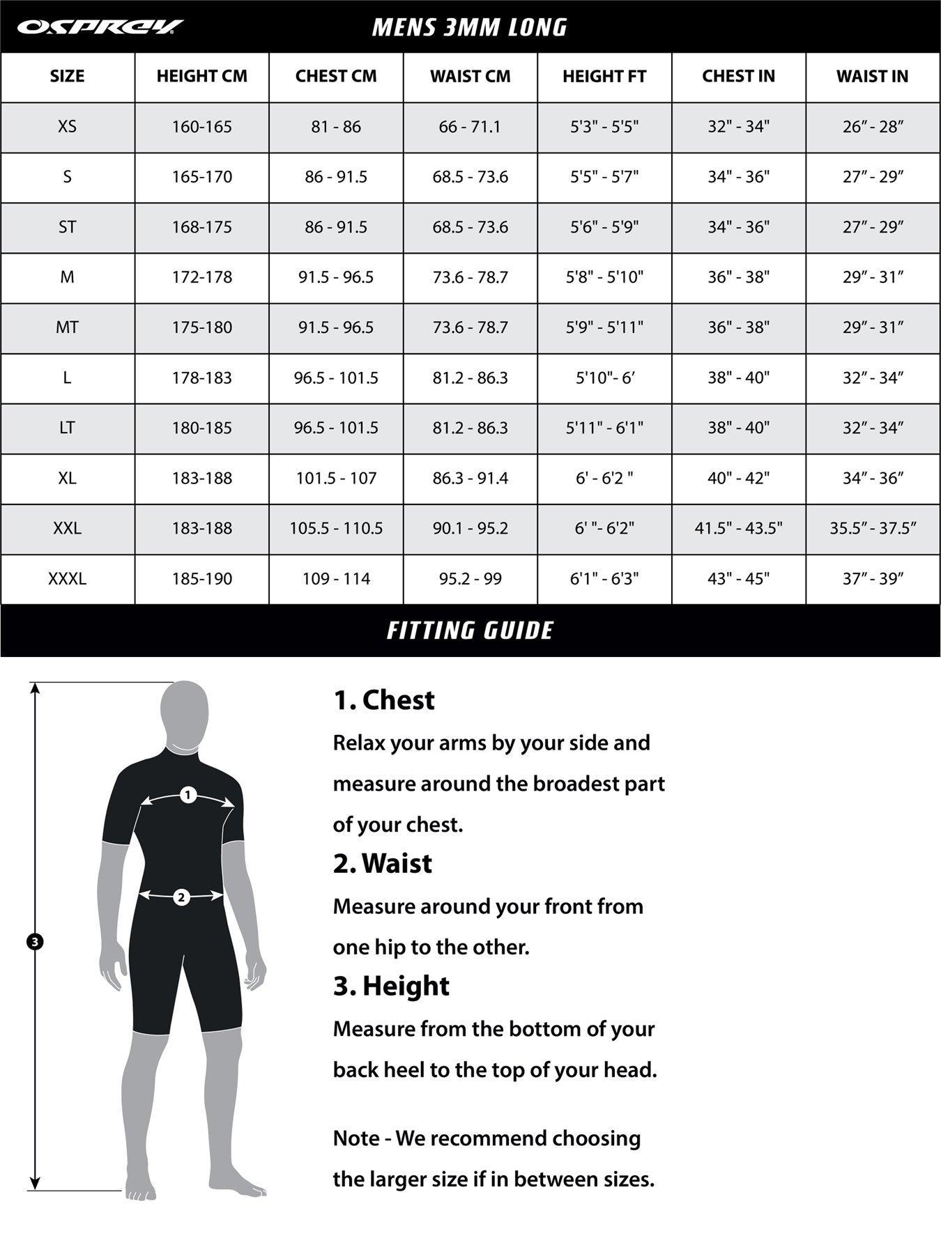 Image 6 of 6 of Osprey Action Sports Origin Mens Long Length Wetsuit -&nbsp;Black