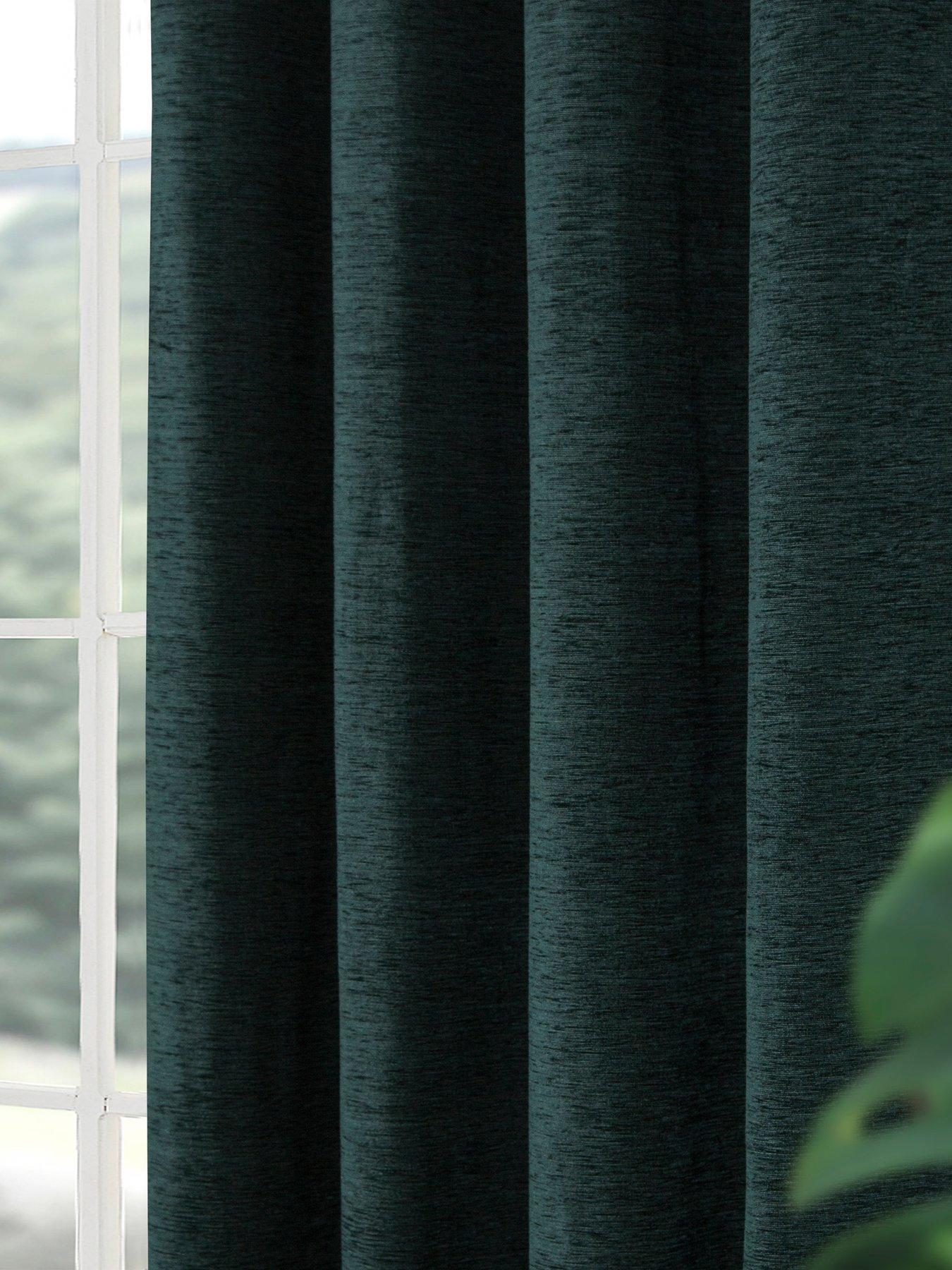 undefined Canterbury Chenille Lined Eyelet Curtains