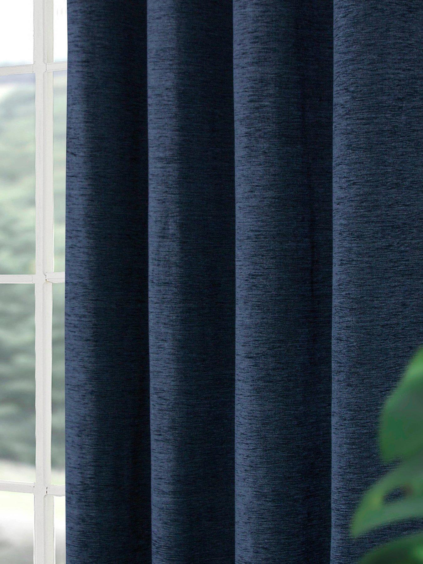 undefined Canterbury Chenille Lined Eyelet Curtains