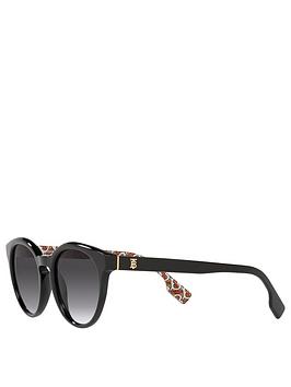 Burberry Amelia Round Sunglasses - Black|