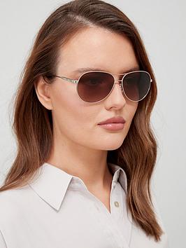 Burberry Tara Pilot Sunglasses - Silver|
