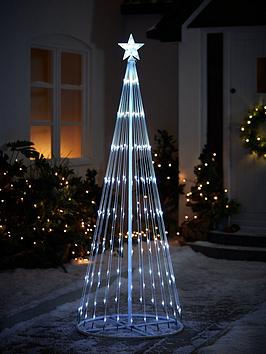 Product photograph of Very Home 6ft White Waterfall Led Outdoor Christmas Tree Light from very.co.uk