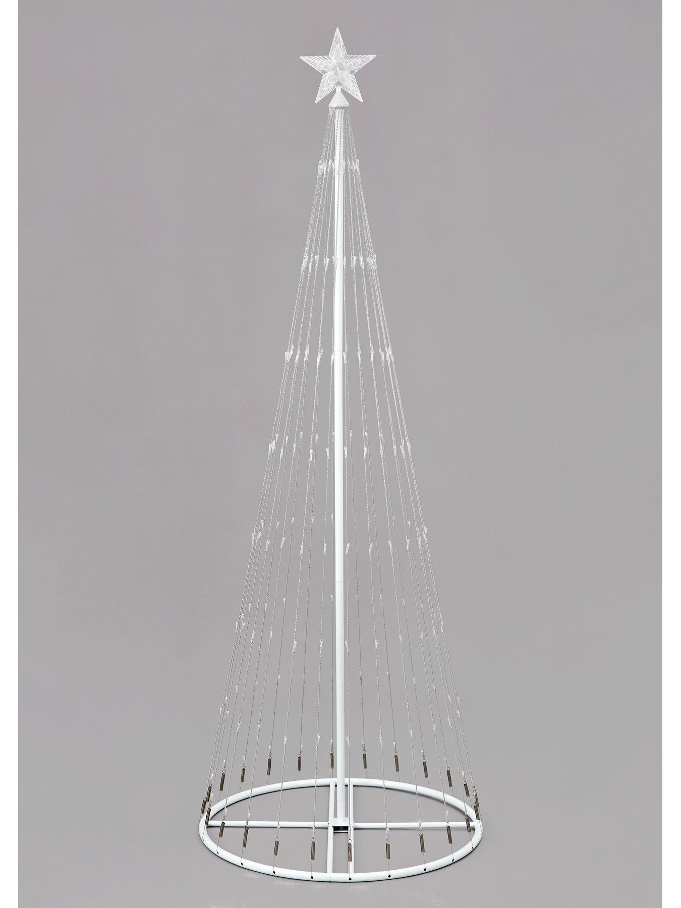 Image 3 of 6 of The Very Collection 6ft White Waterfall LED Outdoor Christmas Tree Light