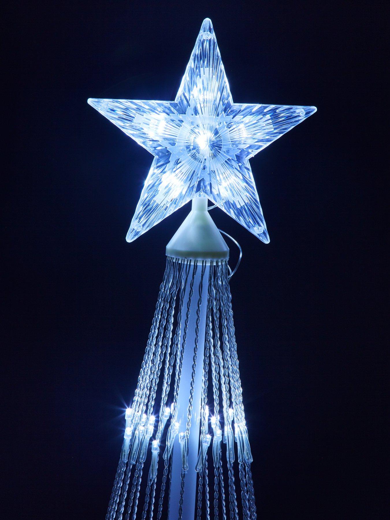 Image 5 of 6 of The Very Collection 6ft White Waterfall LED Outdoor Christmas Tree Light
