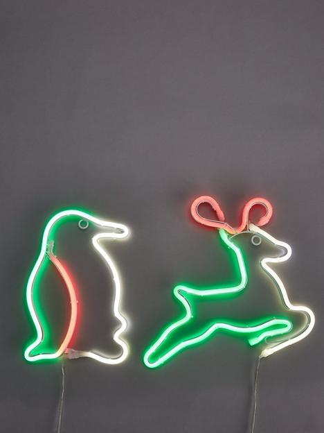 neon-penguin-and-reindeer-set-of-2-outdoor-wall-christmasnbsplight