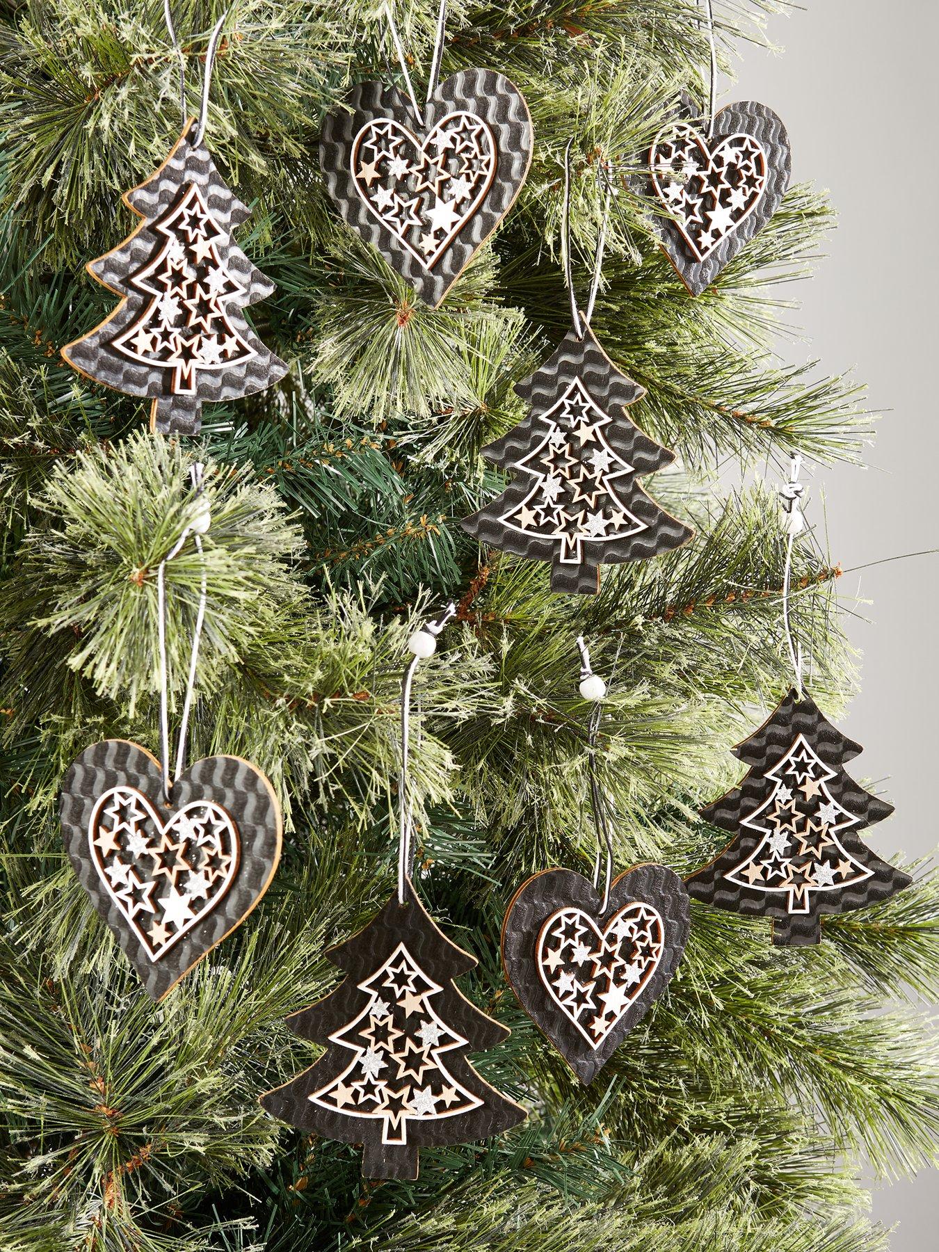 Details about   Silver Christmas Tree Ornament with Silver Glitter New 2018 