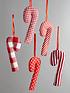  image of fabric-candy-cane-hanging-christmas-tree-decorationsnbsp