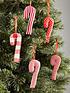  image of fabric-candy-cane-hanging-christmas-tree-decorationsnbsp