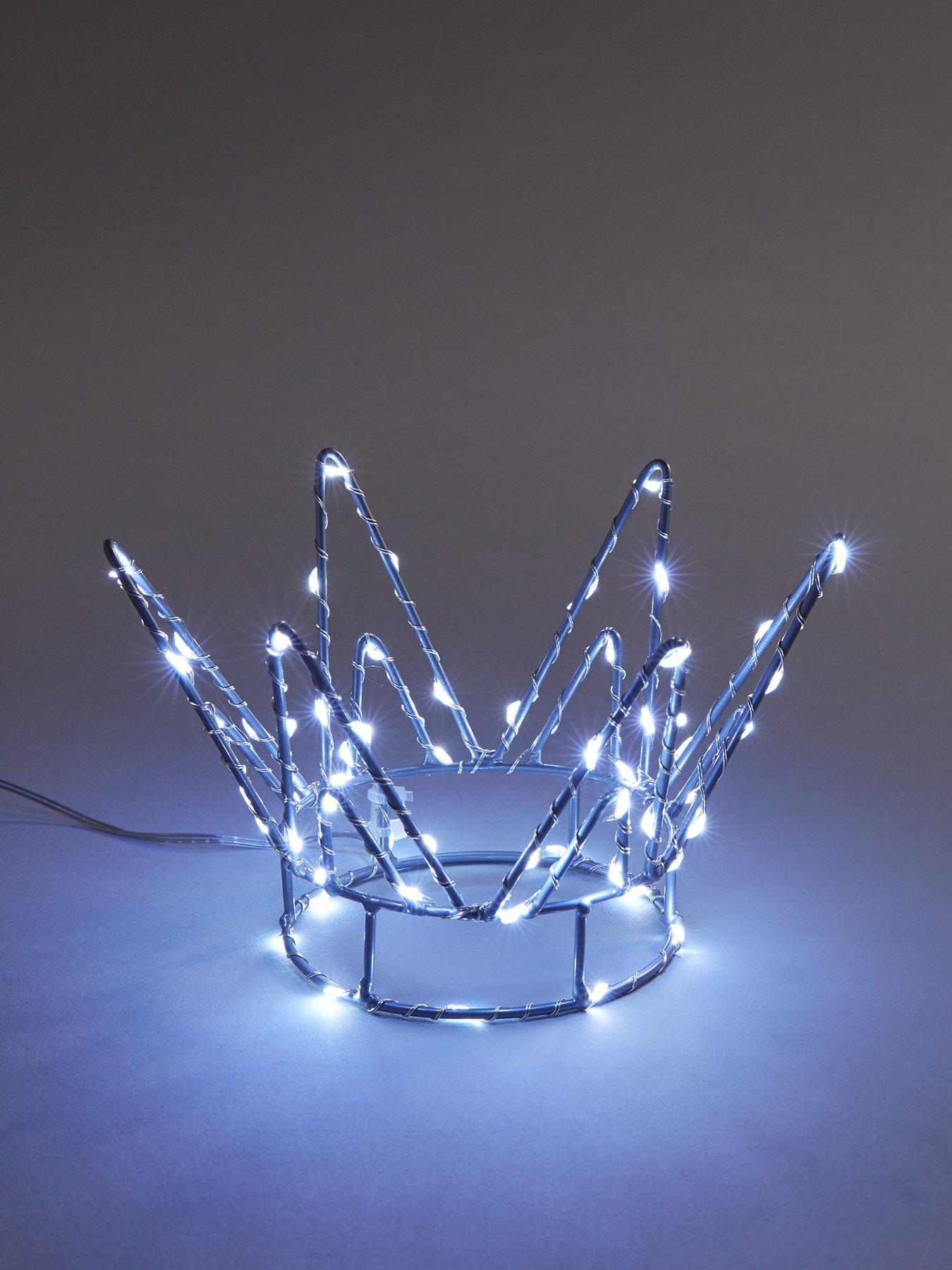 Image 2 of 4 of Very Home LED Crown Christmas Tree Topper Light - Silver