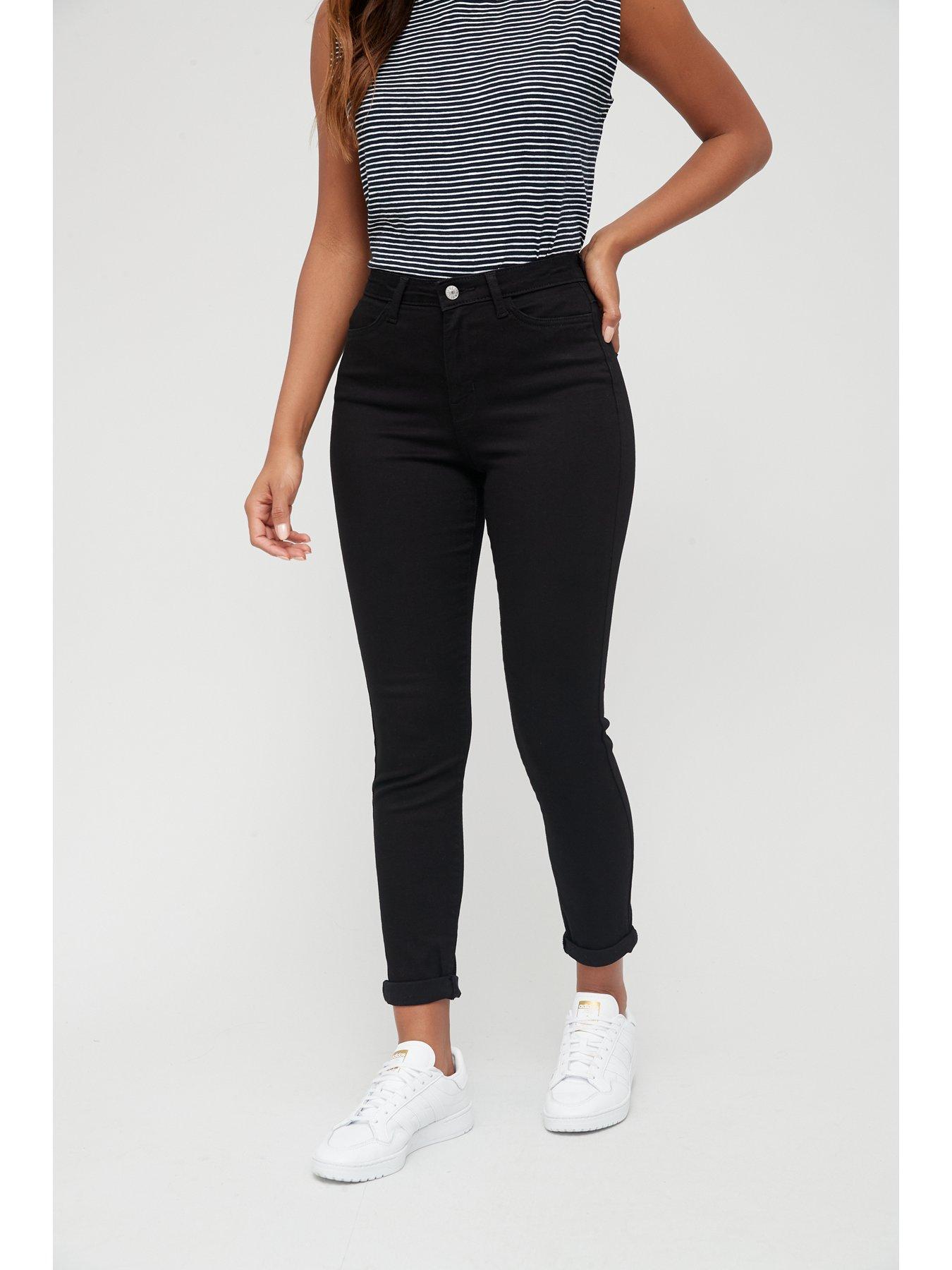 Jeans Luxe Touch High Waist Relaxed Skinny Jean - Black