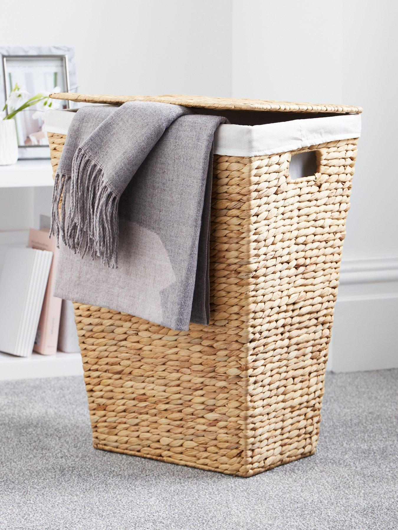 The Very Collection Water Hyacinth Rectangular Laundry Hamper