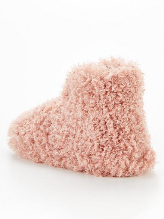 stillFront image of v-by-very-faux-fur-slipper-boot-pink