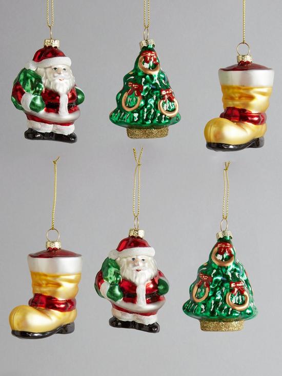 stillFront image of set-ofnbsp6-traditional-character-christmasnbsptree-decorations