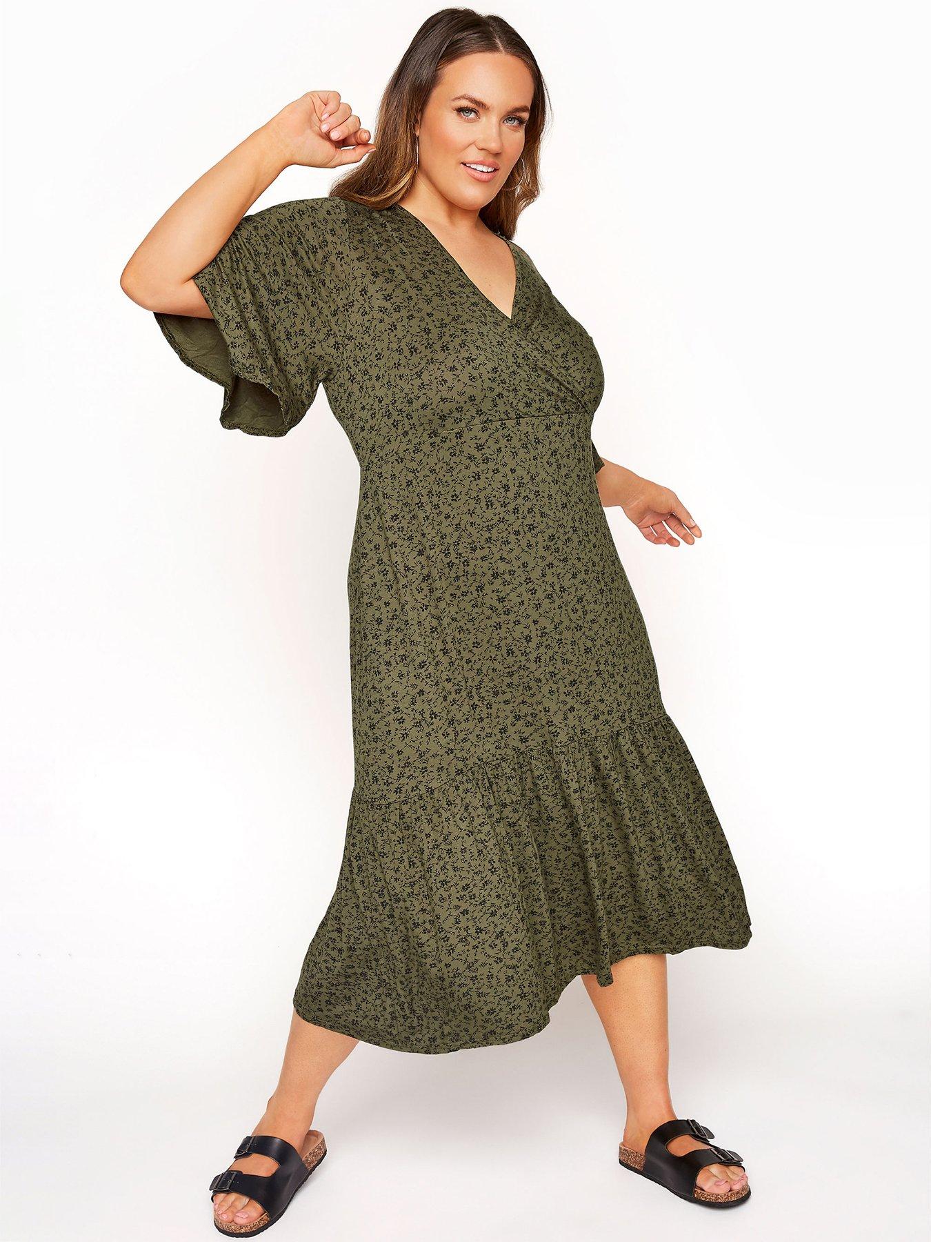 plus size green dress uk