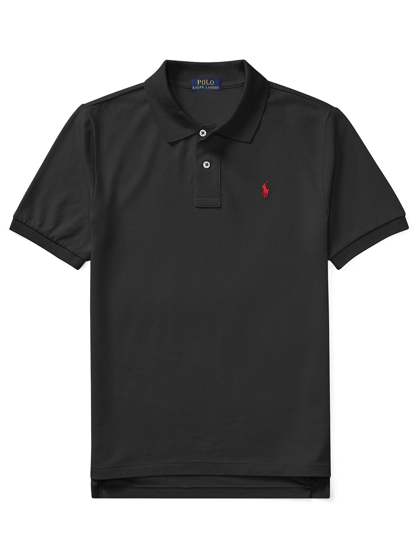 Ralph Lauren Boys Classic Short Sleeve Polo - Black | very.co.uk