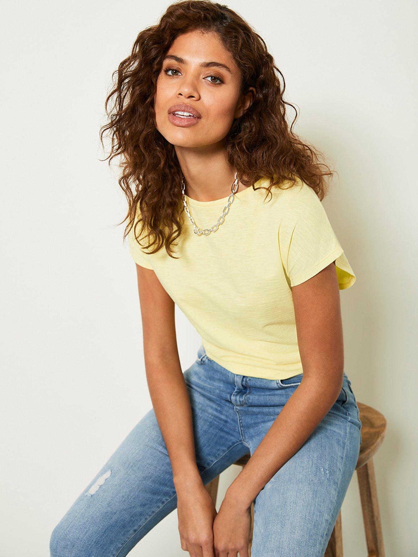 womens yellow tops uk