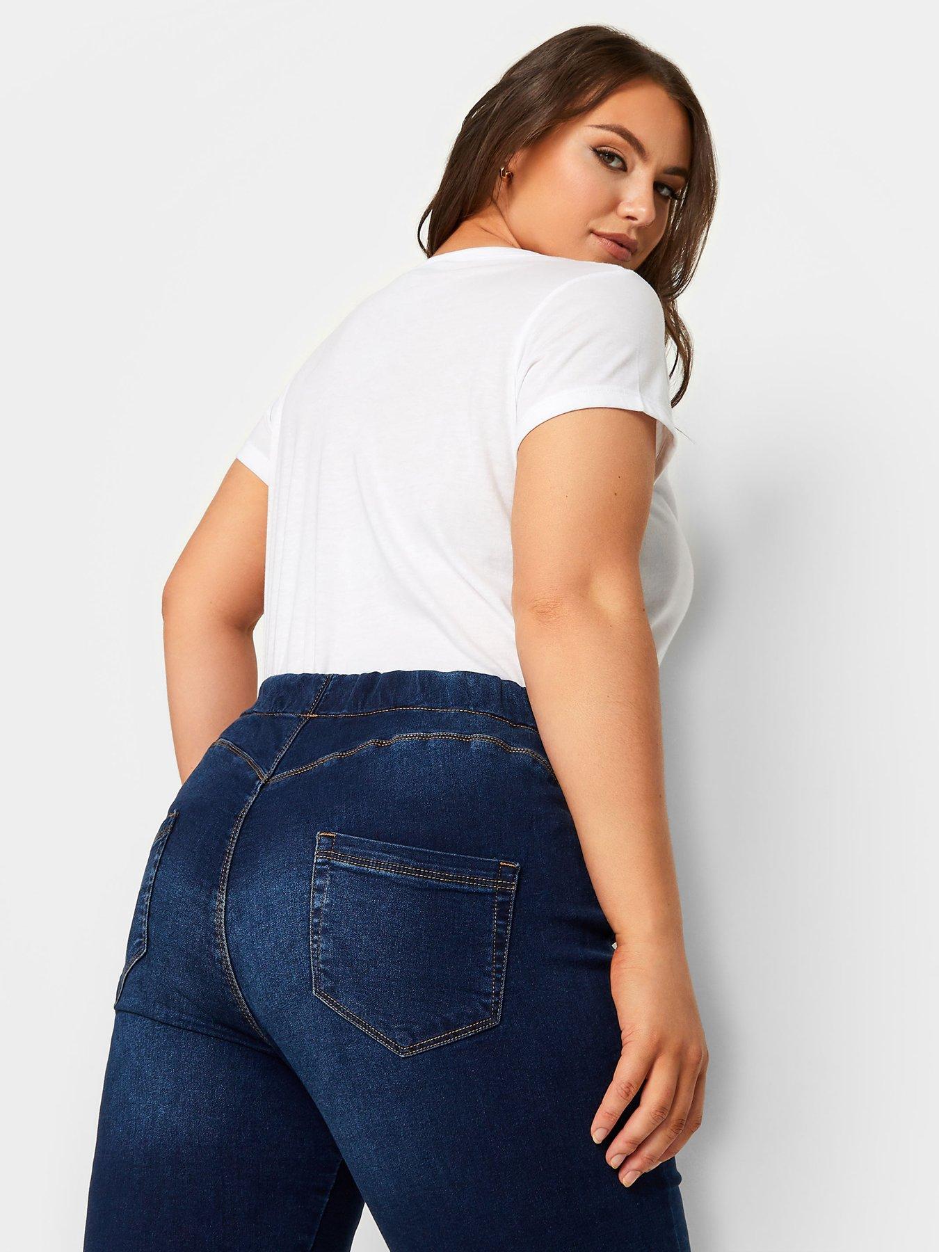 YOURS FOR GOOD Mid Blue Pull On Bum Shaper LOLA Jeggings