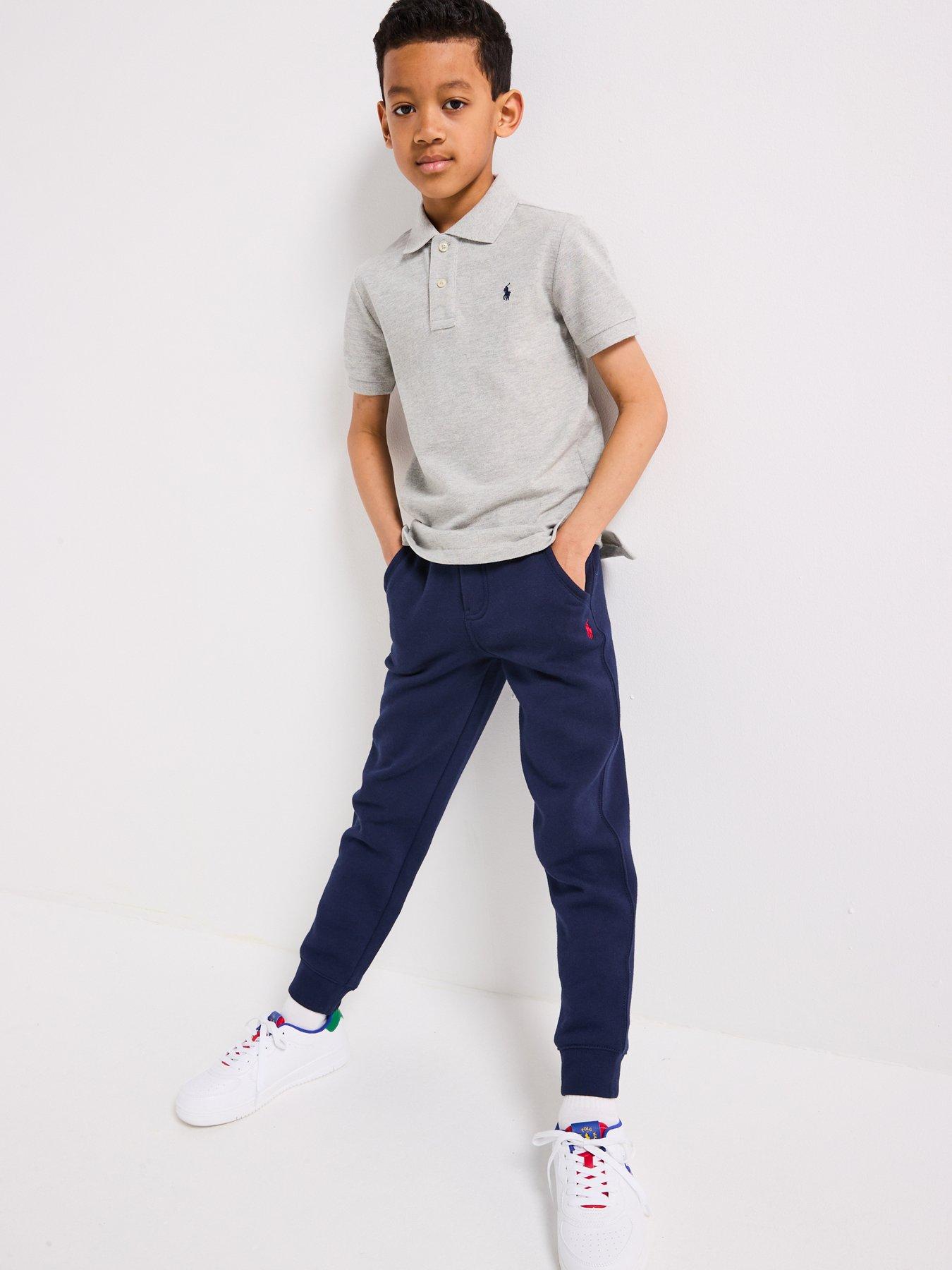 Image 4 of 6 of Polo Ralph Lauren Boys Classic Short Sleeve Polo Shirt&nbsp;- Grey Marl