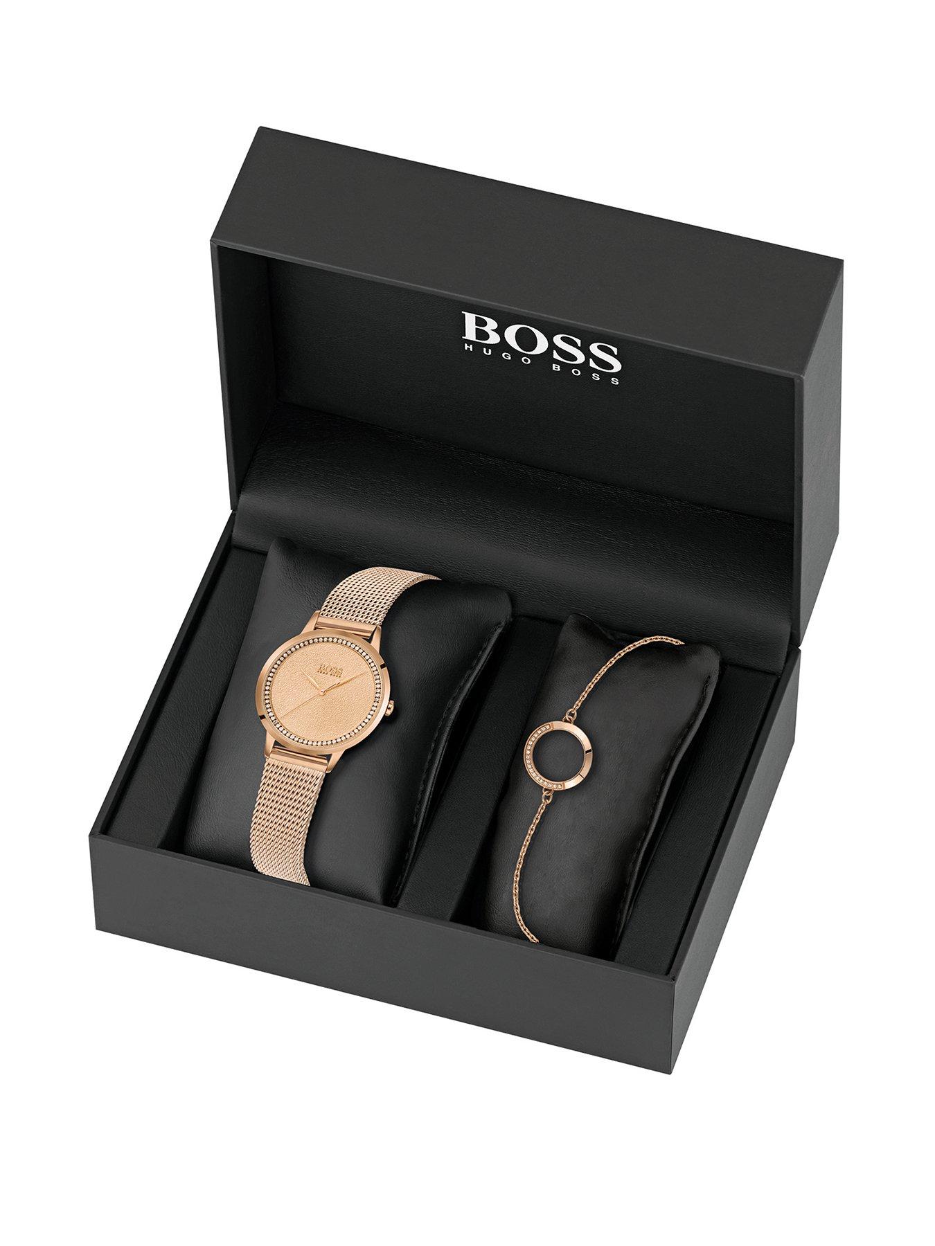 hugo boss women's watch and bracelet