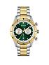 boss-boss-santiago-green-multi-dial-stainless-steel-with-gold-tone-link-bracelet-watchfront