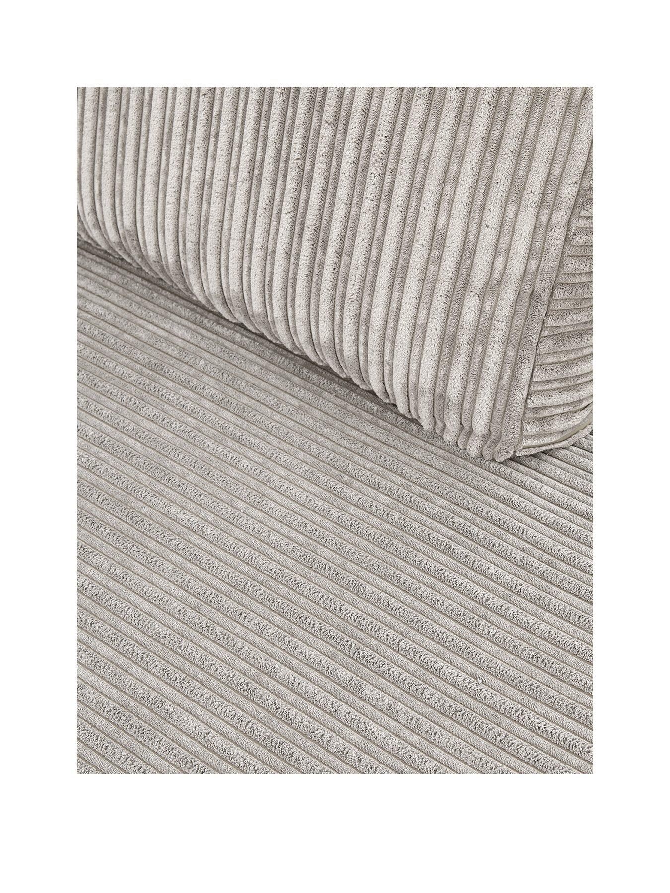 Image 3 of 5 of Very Home Amalfi Standard Back Fabric Left Hand Corner Chaise Sofa - Silver - FSC&reg; Certified