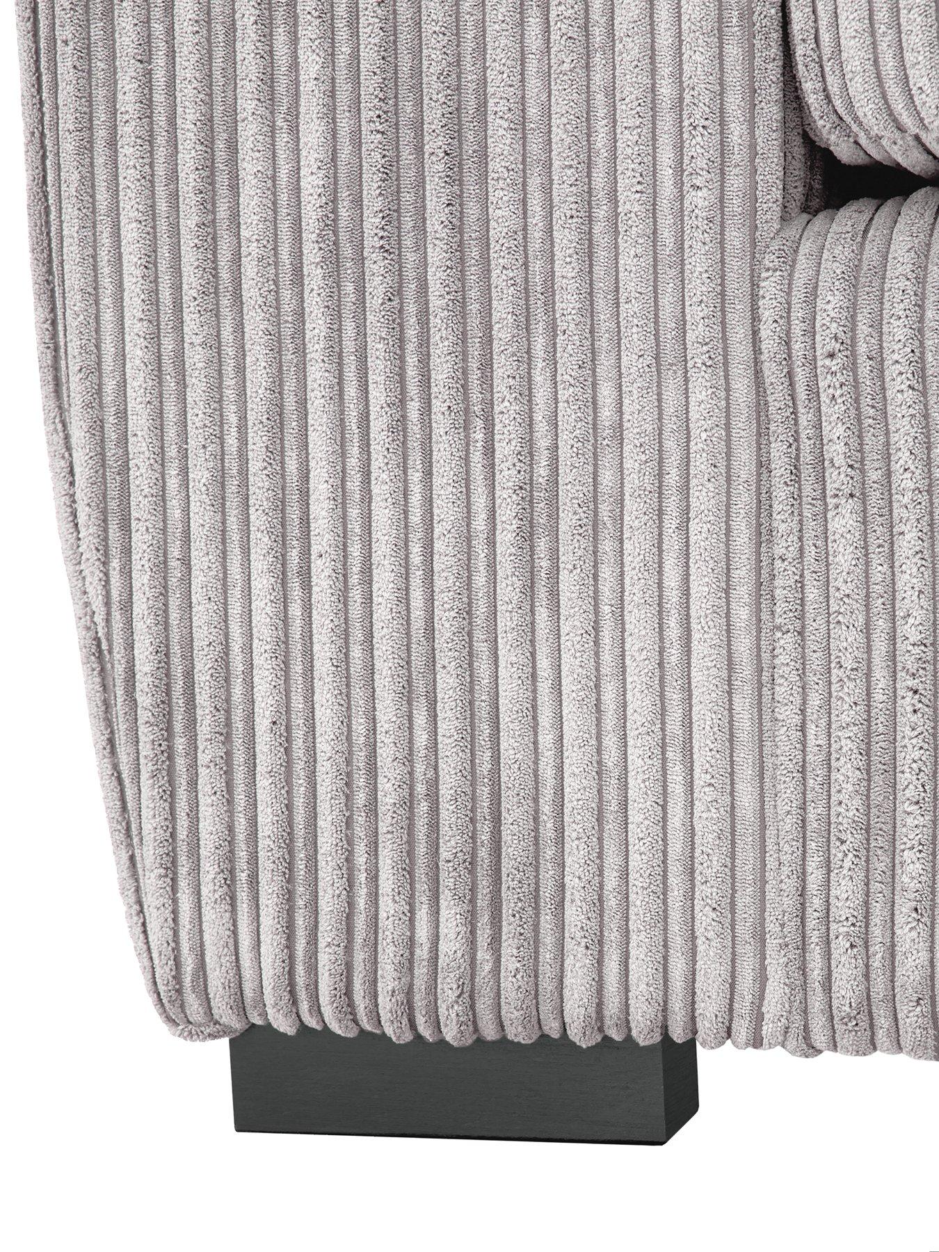 Image 4 of 6 of The Very Collection Amalfi Standard Back Fabric Left Hand Corner Chaise Sofa - Silver - FSC&reg; Certified