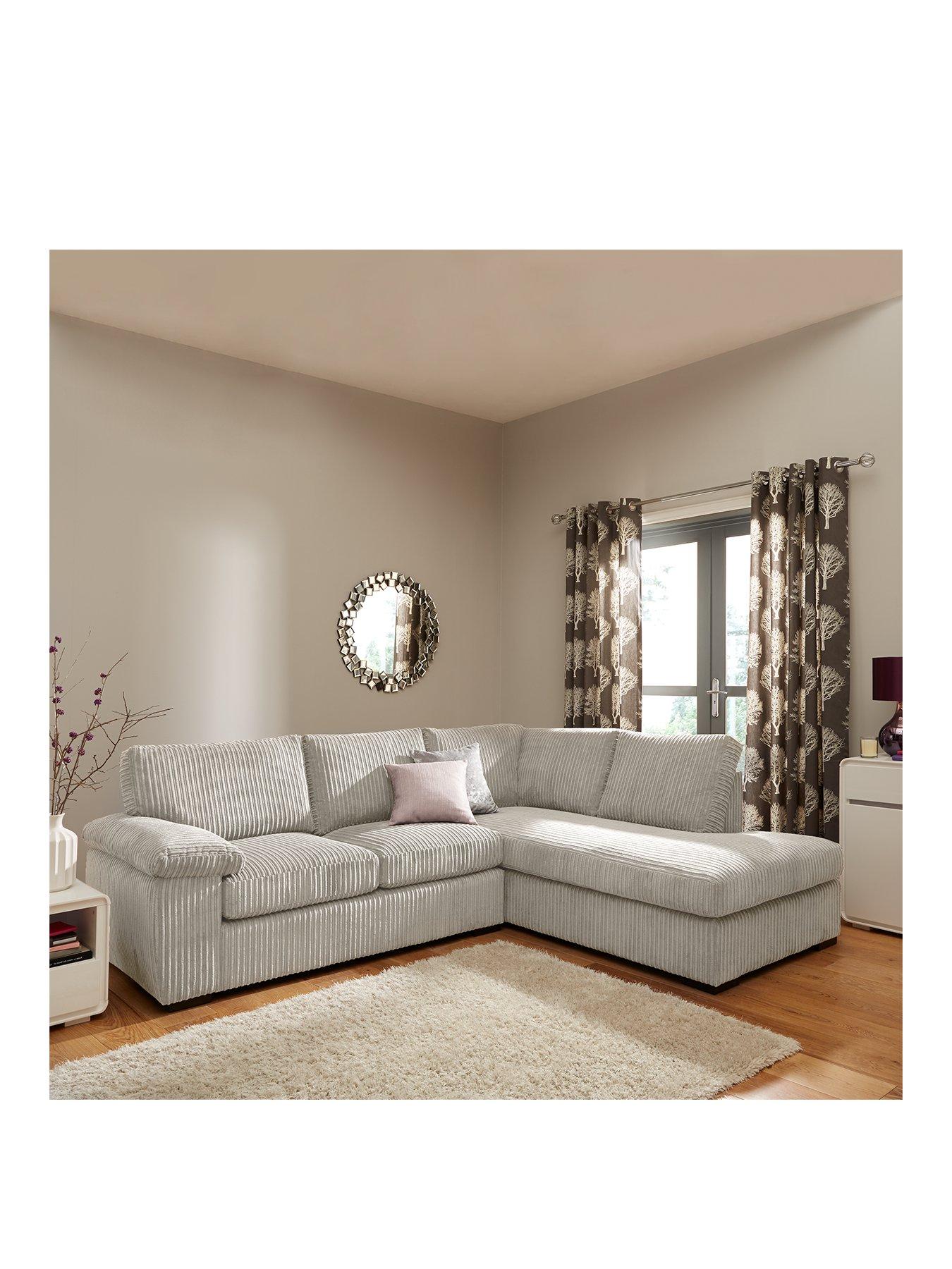 Product photograph of Amalfi Standard Right Hand Corner Chaise - Silver from very.co.uk