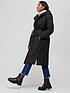  image of v-by-very-hooded-wrap-padded-coat-black