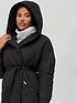  image of v-by-very-hooded-wrap-padded-coat-black