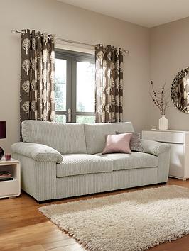 Product photograph of Very Home Amalfi Standard Back 3 Seater Fabric Sofa - Silver - Fsc Reg Certified from very.co.uk