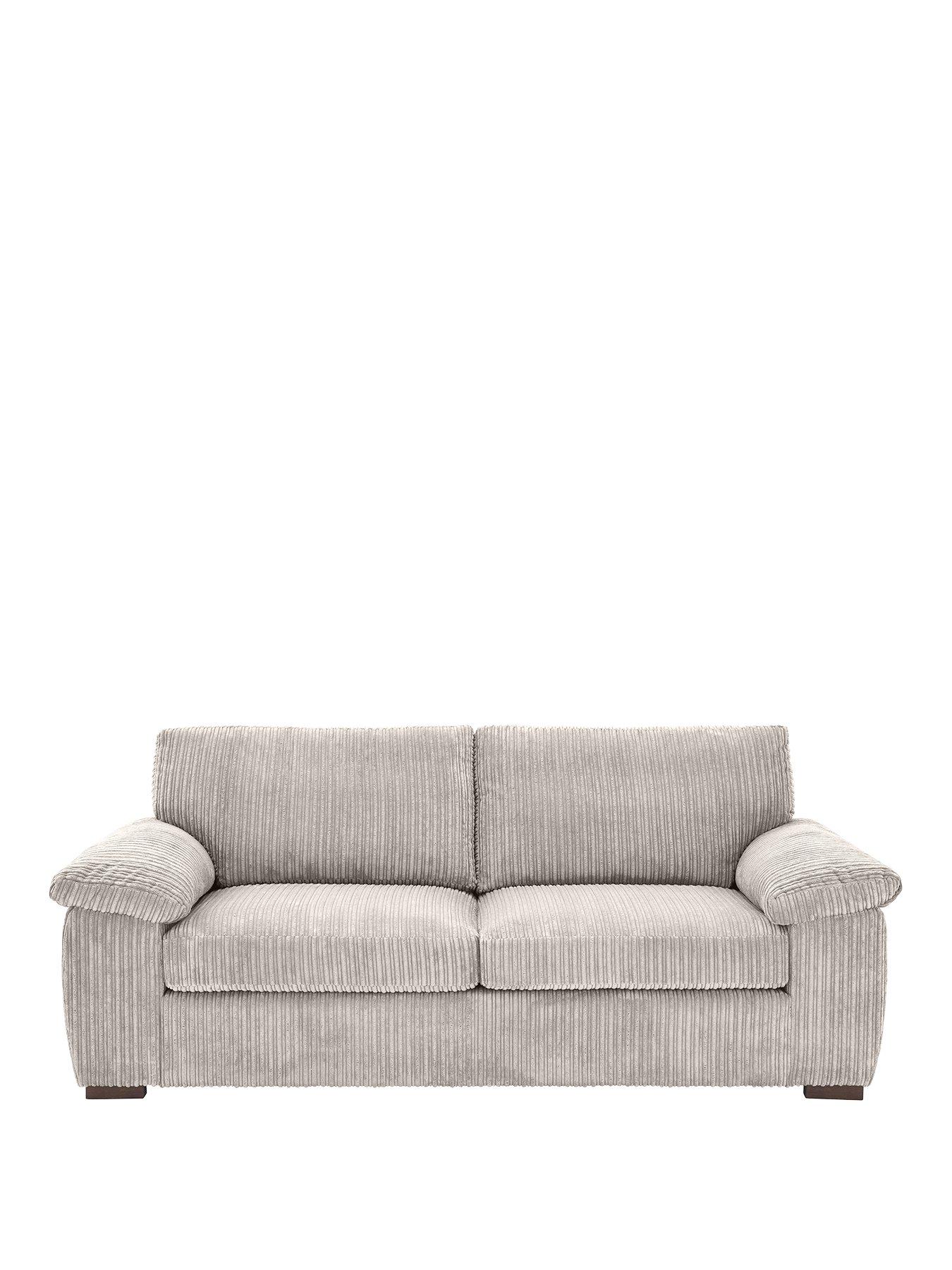 Very Home Amalfi Standard Back 3 Seater Fabric Sofa Silver FSC® Certified very.co.uk