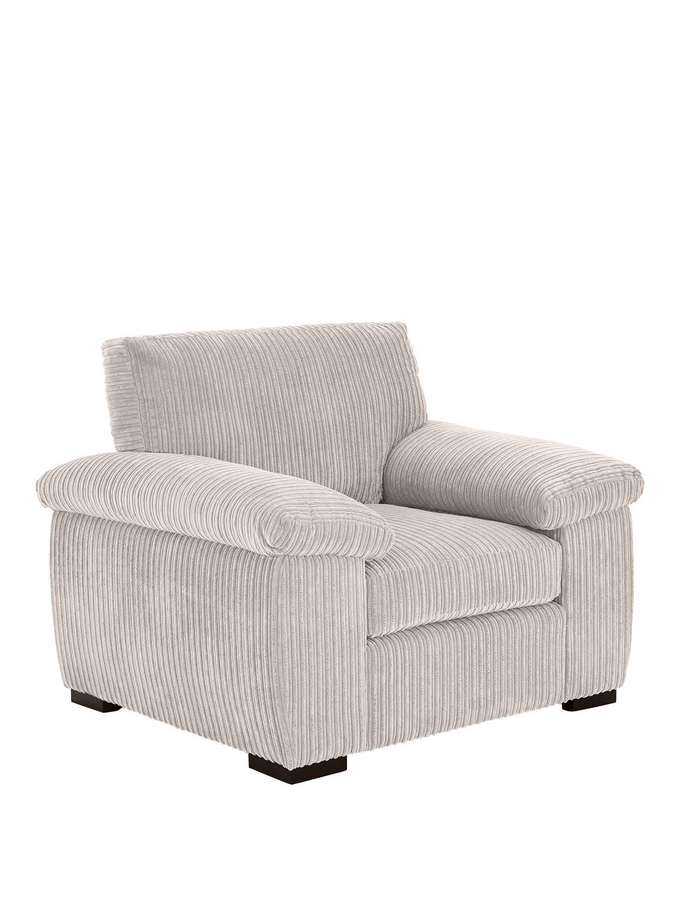 Image 3 of 6 of Very Home Amalfi Fabric Armchair - Silver&nbsp;- FSC&reg; Certified