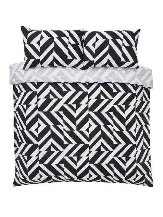 stillFront image of everyday-collection-mono-maze-duvet-cover-set