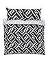  image of everyday-collection-mono-maze-duvet-cover-set