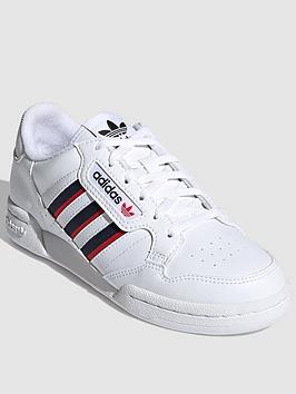 adidas-originals-unisex-junior-continental-80-stripes-trainers-white