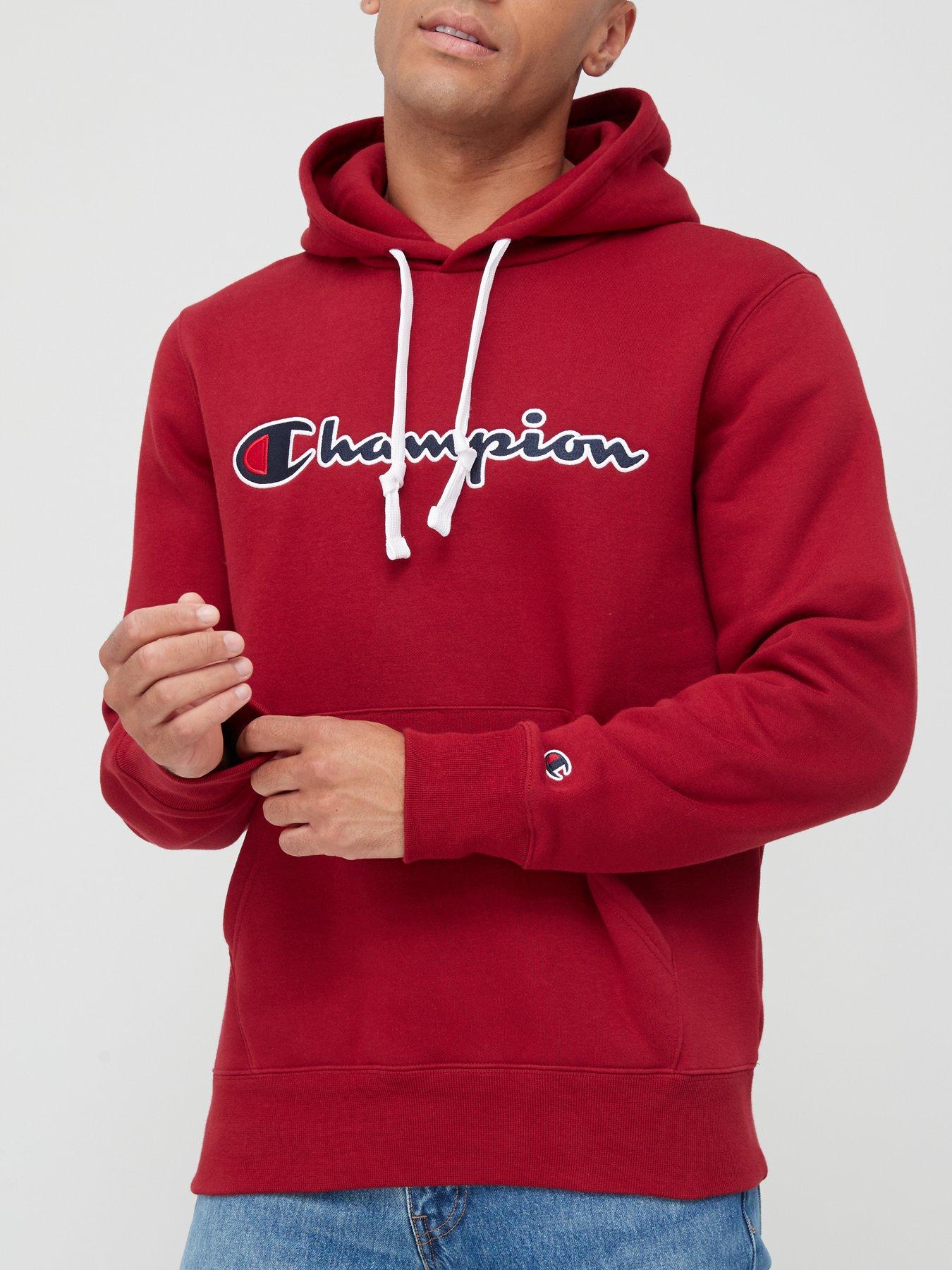 burgundy champion moletom com capuz mens