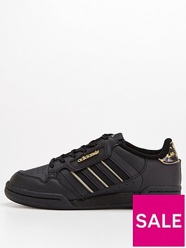 adidas-originals-unisex-junior-continental-80-stripes-trainer-blackgold