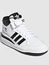  image of adidas-originals-unisex-junior-forum-mid-j-trainer-white-black