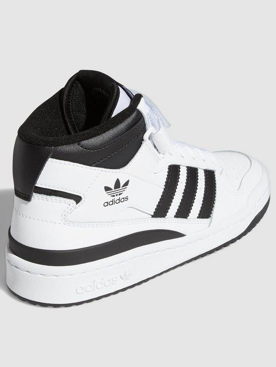 stillFront image of adidas-originals-unisex-junior-forum-mid-j-trainer-white-black