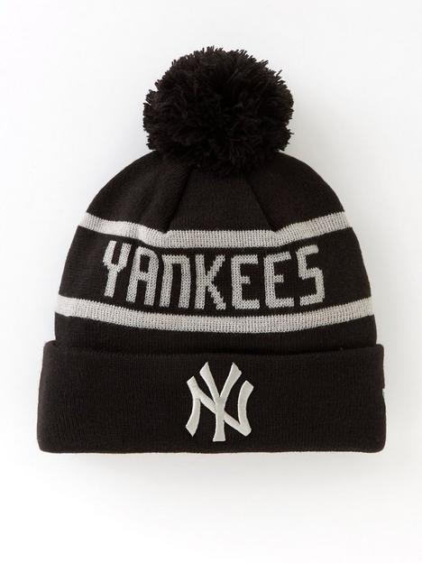 new-era-jake-cuff-knit-new-york-yankees-bobble-hatnbsp--blackwhite