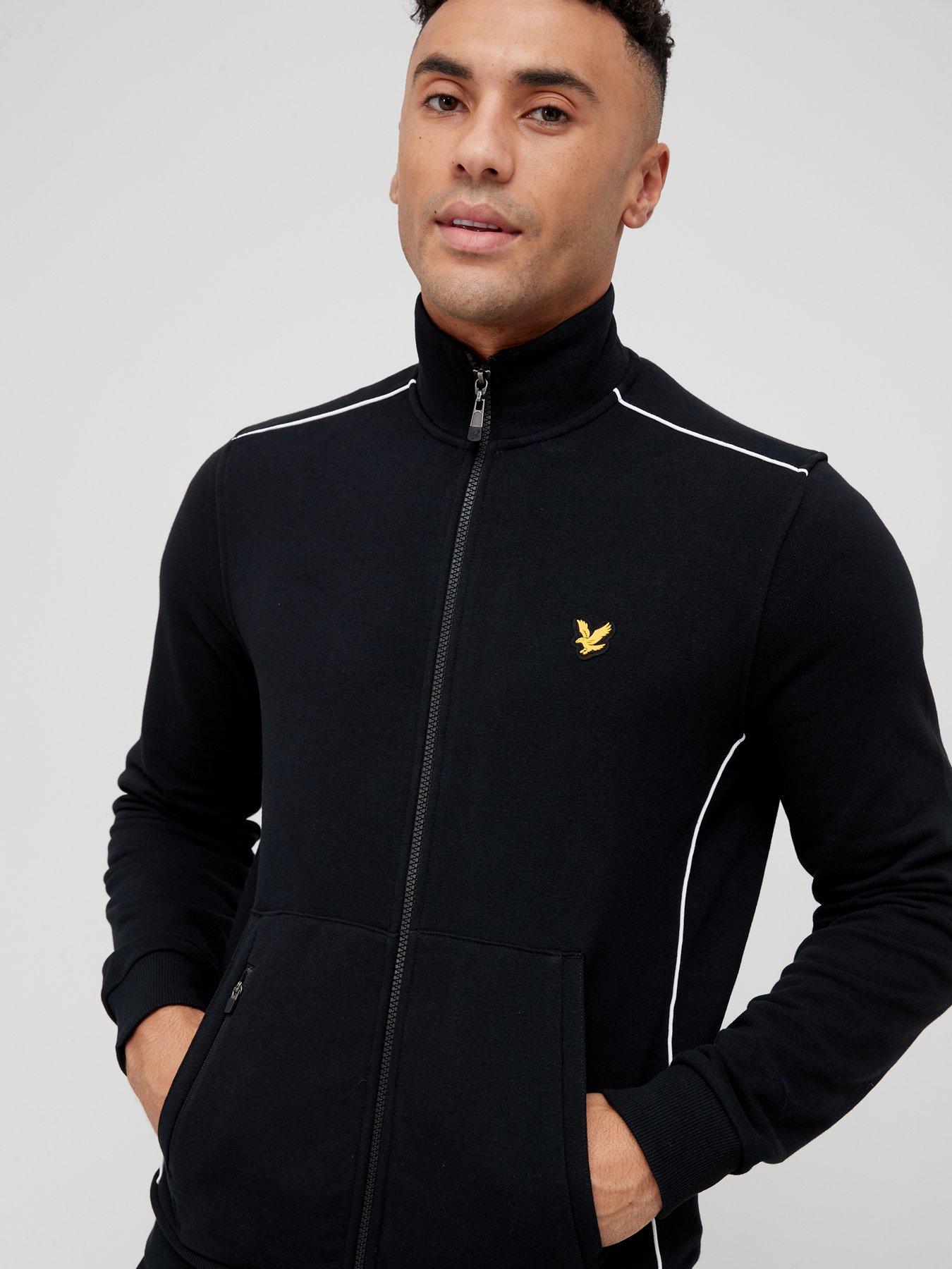  Contrast Piping Tracksuit - Black