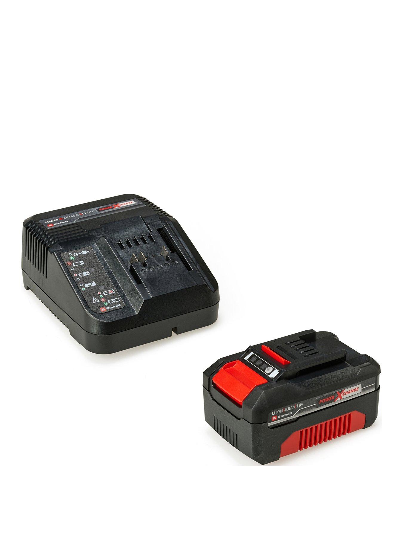 Product photograph of Einhell Power X-change 18v 4 0ah Battery Amp Charger Kit from very.co.uk
