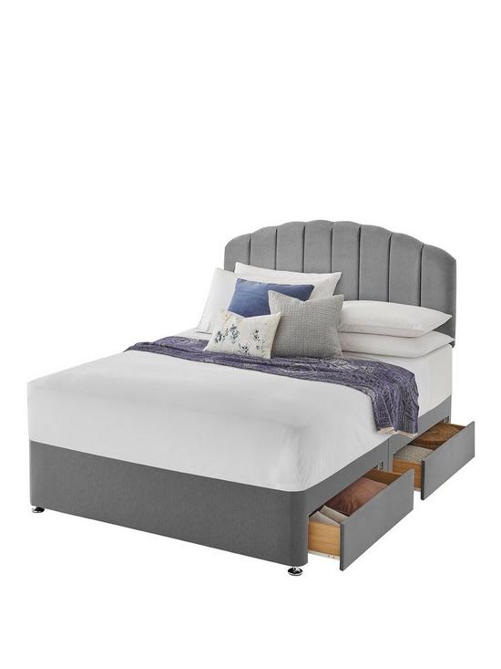 stillFront image of silentnight-fabric-divan-bed-with-storage-options-base-only-ndash-headboard-not-included