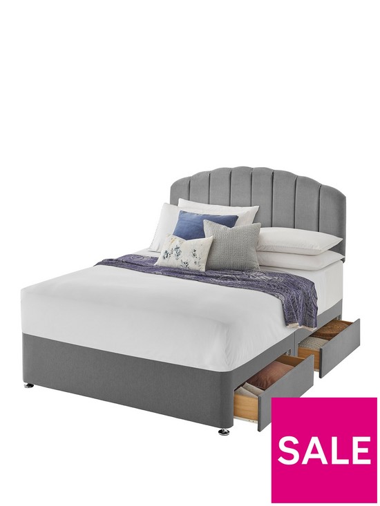 stillFront image of silentnight-fabric-divan-bed-with-storage-options-base-only-ndash-headboard-not-included