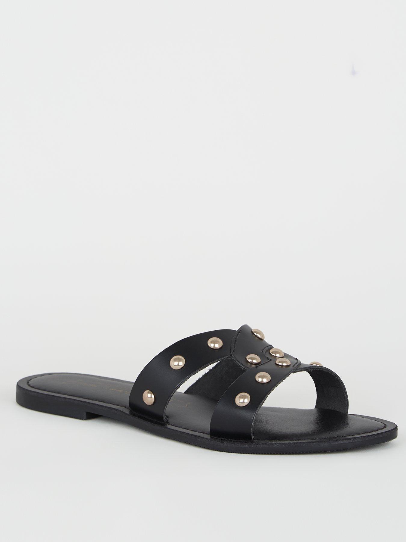 new look studded sandals