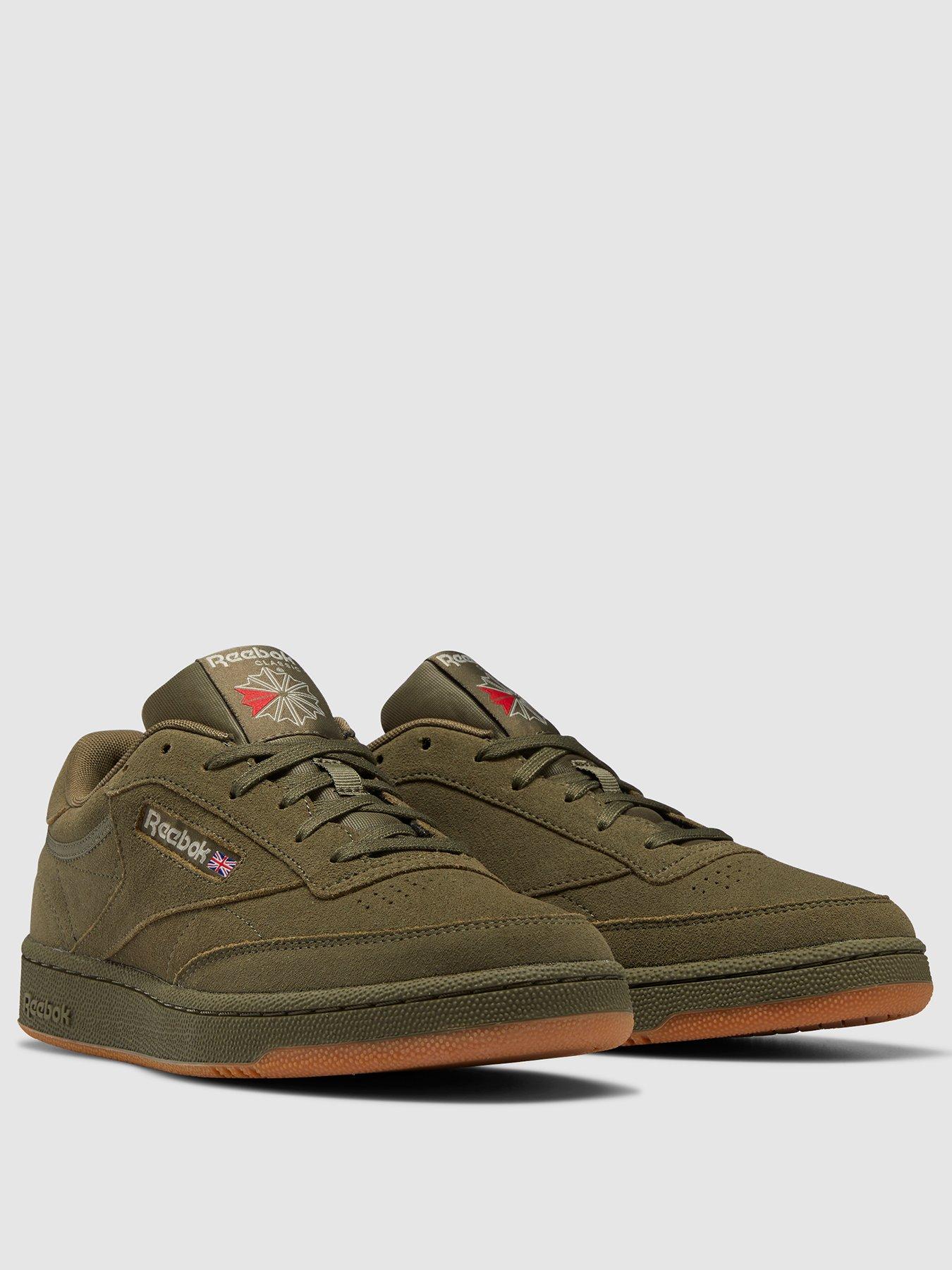 reebok green sports shoes