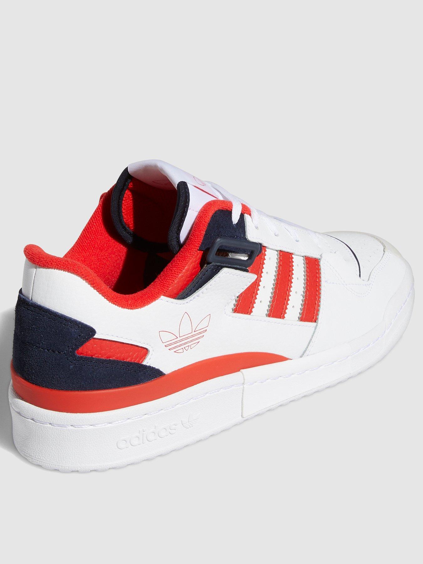 adidas originals forum exhibit low 2 white blue red