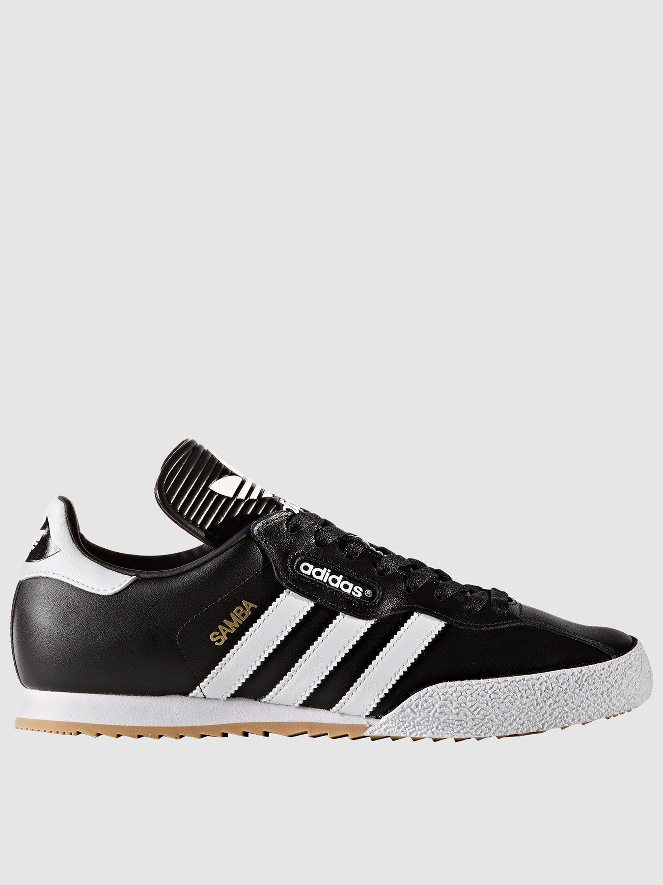 mens adidas original samba super black trainers