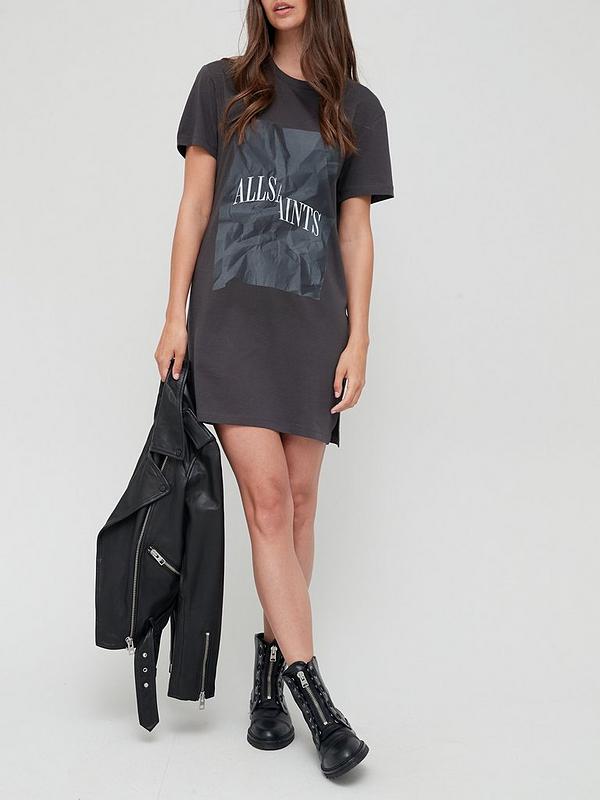 AllSaints Brecon T-Shirt Dress - Washed ...